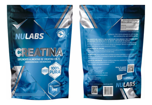 Creatina 100% Monohidratada Nulabs Nutrition Importada 1kg Sem Sabor