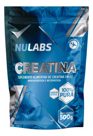 Creatina 100% Monohidratada Nulabs Nutrition Importada 500g Sem Sabor